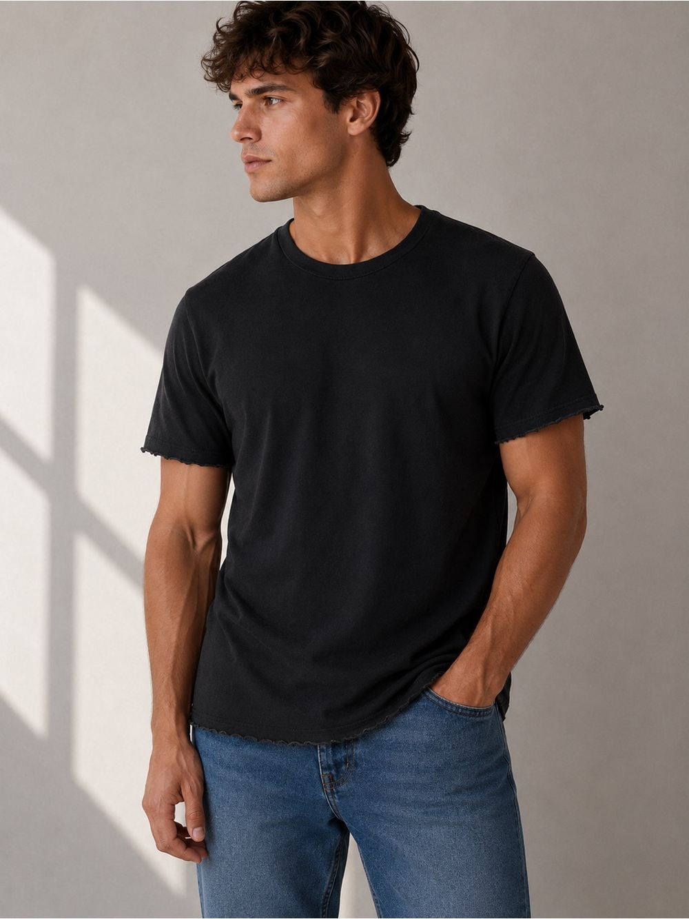 rag & bone Matthew Slub Jersey Tee Black Men’s XL NWT